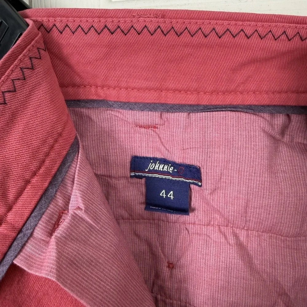 Johnnie-O Men's Neal Stretch Chino Shorts 44 Malibu Red Twill‎ Casual NWT